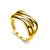 Bold Gold Plated Ring, Ring Size: 6.5 / 17, image 