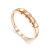 Golden Ring With 3 Diamonds, Ring Size: 7 / 17.5, image 
