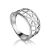 Laced Silver Band Ring The Sacral, Ring Size: 7 / 17.5, image 
