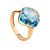 Fabulous Golden Ring With Bold Topaz, Ring Size: 8.5 / 18.5, image 