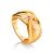 Classy Gold Plated Silver Band Ring, Ring Size: 7 / 17.5, image 