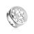 Silver Signet Ring With Crystal The Enigma, Ring Size: 7 / 17.5, image 