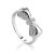 Cute Silver Crystal Ring, Ring Size: 6.5 / 17, image 