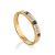 Golden Ring With Channel Set Sapphires And Diamonds, Ring Size: 8 / 18, image 