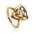 Geometric Citrine Ring In Gold, Ring Size: 7 / 17.5, image 