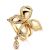 Fantastic Golden Ring With Crystals, Ring Size: 8 / 18, image 