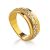 Lustrous Gold Plated Silver Band Ring, Ring Size: 6.5 / 17, image 
