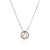 Silver Necklace With Round Diamond Pendant The Diva, Length: 50, image 
