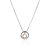 Silver Necklace With Round Diamond Pendant The Diva, Length: 45, image 