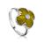 Luminous Enamel Four Petal Ring With Diamond The Heritage, Ring Size: 6.5 / 17, image 