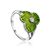 Green Enamel Diamond Ring The Heritage, Ring Size: 5.5 / 16, image 