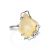 Unique Adjustable Silver Ring With Mammoth Tusk The Era, Ring Size: Adjustable, image 