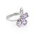 Bright Amethyst Silver Ring The Flora, Ring Size: 11.5 / 21, image 