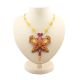 Braided Textile Necklace With Amber And Glass Beads The India, image 
