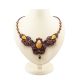 Glass Beads Braided Necklace With Amber And Crystals The India, image 