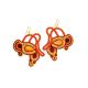 Bold Braided Earrings With Amber And Crystals The India, image 