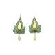Braided Textile Drop Earrings With Amber And Crystals The India, image 