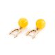 Amber Earrings In Gold With Diamonds The Jupiter, image , picture 6