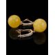 Amber Earrings In Gold With Diamonds The Jupiter, image , picture 2