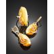 Honey Amber Golden Ring The Triumph, Ring Size: Adjustable, image , picture 4