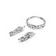 Refined Silver Climber Earrings With Crystals, image , picture 4