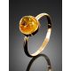 Stylish Amber Ring With Insect Inclusion The Clio, Ring Size: 6.5 / 17, image , picture 2