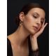 Abstract Design Rose Gold Plated Silver Earrings The Liquid, image , picture 4