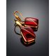 Bright Amber Fish Hooks Earrings In Gold The Sangria, image , picture 2