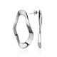 Abstract Design Silver Earrings The Liquid, image 