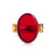Red Amber Ring In Gold The Sangria, Ring Size: 5 / 15.5, image , picture 4