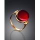 Red Amber Ring In Gold The Sangria, Ring Size: 6.5 / 17, image , picture 2