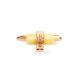 Golden Amber Ring With Cylindrical Cut Amber And Crystal The Scandinavia, Ring Size: 11 / 20.5, image , picture 4