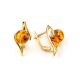 Cognac Amber In Gold Earrings The Aldebaran, image , picture 3