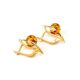 Cognac Amber In Gold Earrings The Aldebaran, image , picture 4