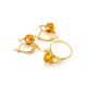 Cognac Amber In Gold Earrings The Aldebaran, image , picture 5