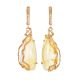 Luminous Honey Amber Handcrafted Dangles The Triumph, image 