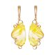 Exquisite Golden Dangles With Cloudy Amber The Rialto, image 