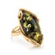Bright Green Amber Ring In Gold The Rococo, Ring Size: 12 / 21.5, image , picture 4