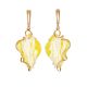 Ornate Golden Dangle Earrings With Natural Amber The Rialto, image 