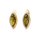 Adorable Golden Earrings With Natural Amber The Andromeda, image 
