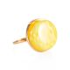 Natural Cloudy Amber Gold Ring, Ring Size: 7 / 17.5, image 