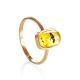 Laconic Amber Ring With Inclusions The Clio, Ring Size: 8 / 18, image 