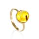 Baltic Amber Ring With Fly Inclusion The Clio, Ring Size: 6 / 16.5, image 