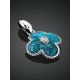Shimmering Blue Enamel Pendant With Crystal The Heritage, image , picture 2