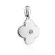 White Enamel Floral Pendant With Diamond The Heritage, image , picture 3