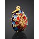 Amazing Enamel Egg Pendant With Crystals The Romanov, image , picture 2