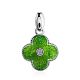 Enamel Clover Shaped Pendant With Crystal The Heritage, image 