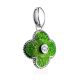 Enamel Clover Shaped Pendant With Crystal The Heritage, image , picture 3