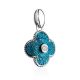 Shimmering Blue Enamel Pendant With Crystal The Heritage, image , picture 3