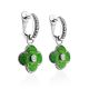 Silver Earrings With Enamel Clover Shaped Dangles The Heritage, image , picture 3